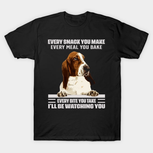 Every Meal You Bake Basset Chronicles, Tee Talk Triumph Extravaganza T-Shirt by Kleurplaten kind